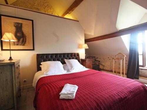 Ένα ή περισσότερα κρεβάτια σε δωμάτιο στο Gîte Longny-au-Perche, 6 pièces, 14 personnes - FR-1-497-166