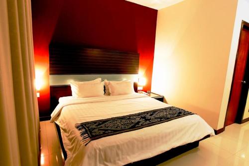 Katil atau katil-katil dalam bilik di Kinabalu Daya Hotel