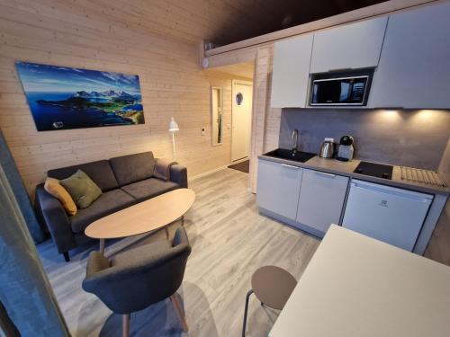 Kuchyň nebo kuchyňský kout v ubytování Lofoten Basecamp