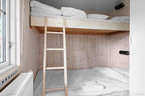 a bunk bed with a ladder in a room at First Camp Lugnet-Falun in Falun