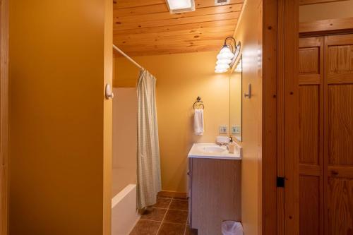 een badkamer met een wastafel en een bad bij 1 Relaxing Place in Todd