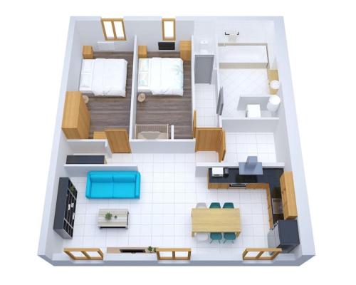 - un étage d'une chambre dans l'établissement Vecchia Città Côté Vieille Ville # Yolo Alp Home, à Annecy