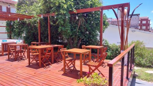 En balkon eller terrasse på Hotel Riviera