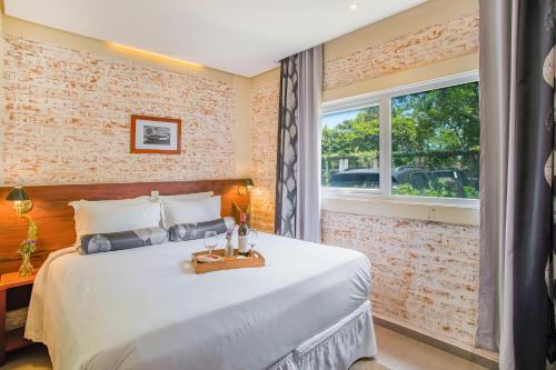 Katil atau katil-katil dalam bilik di Hotel Villa Lobos Spa Romantik