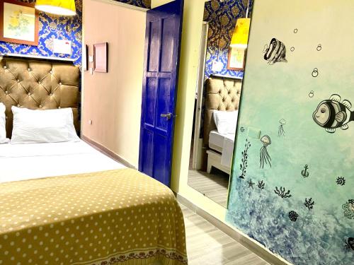 Postel nebo postele na pokoji v ubytování Mar Caribe