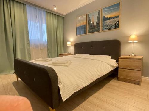 Voodi või voodid majutusasutuse Premium Appartment' in Onesti toas