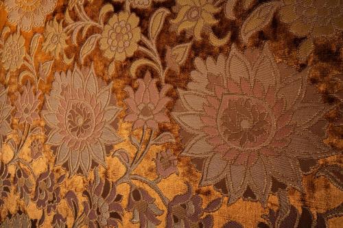 a close up of a flower pattern on a curtain at Maison Proust, Hotel & Spa La Mer in Paris