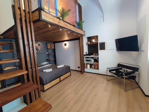 Kuchyň nebo kuchyňský kout v ubytování Gray Suite con sauna