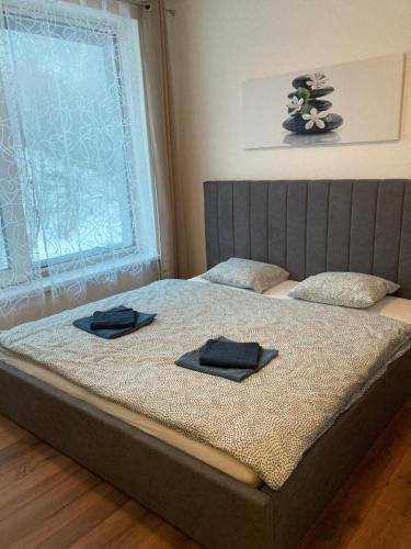 Postel nebo postele na pokoji v ubytování Apartmán D8 - Woody
