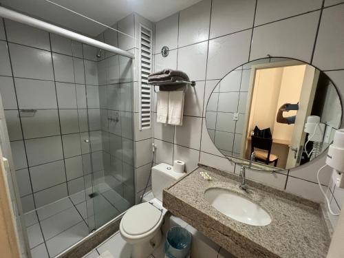 Kylpyhuone majoituspaikassa Flat no Resort Gran Lençóis