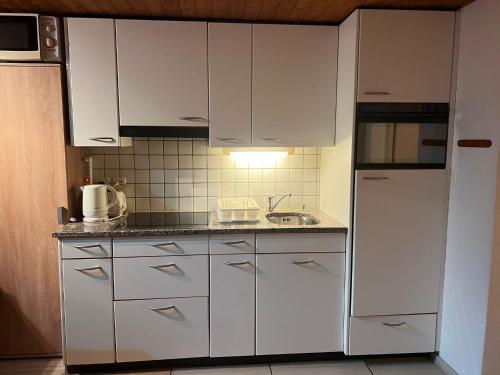 Kuchyň nebo kuchyňský kout v ubytování Tiny apartment at the Swiss Alps