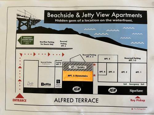 a poster with a diagram of a elevation on a mountain at Beachside & Jetty View Apartment 6 - Captain's Apt in Streaky Bay