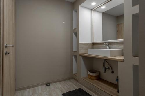 Dapur atau dapur kecil di Apartments Park Šiška Ljubljana