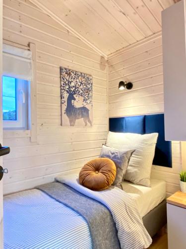 Cama o camas de una habitación en Osada Pstrąga