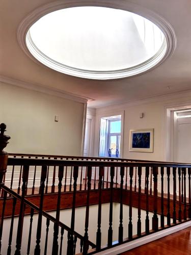 a ceiling with a skylight in a house at Monsenhor52 in Porto
