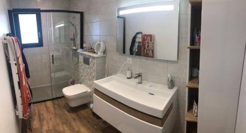 Koupelna v ubytování Superbe villa au coeur des Landes