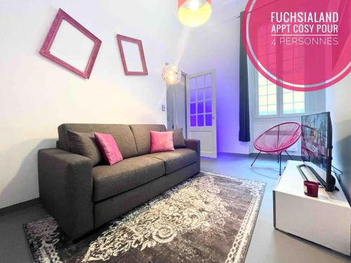 Homelivia, Fuchsialand, lieu cosy, atypique style industriel