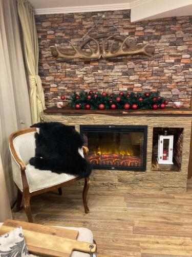 Et opholdsområde på Boutique & artistic 3 bedroom apartment.