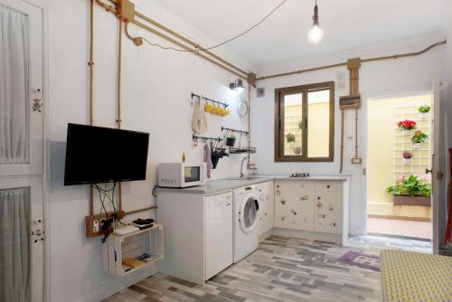 Dapur atau dapur kecil di Las Sales Estudio