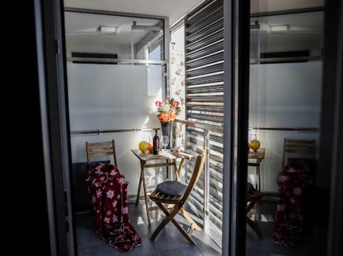 Χώρος καθιστικού στο APARTAMENT PREMIUM BLACK HORS Centrum Ścisłe Deptak -ETIUDA Panoramiczna 2 -Garaż Podziemny