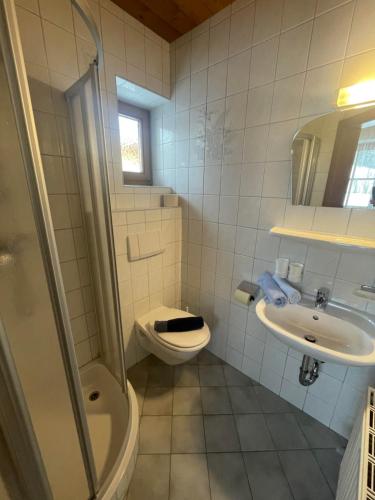 Phòng tắm tại Gästehaus Glaagut - Familie Hain