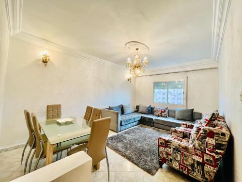 Zona de estar de El Jadida center Family Apart 2CH -FibreOptic