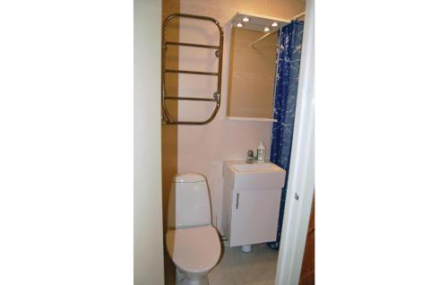 a bathroom with a toilet and a sink at Beautiful Home In Skepplanda With 2 Bedrooms in Hålan