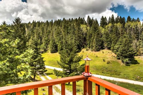 a view from the deck of a mountain with trees at Cloudcroft Home with Spacious Stargazing Deck! in Cloudcroft