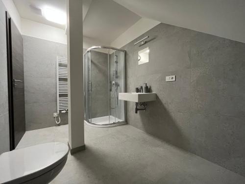 Koupelna v ubytování Penzion Sýpka