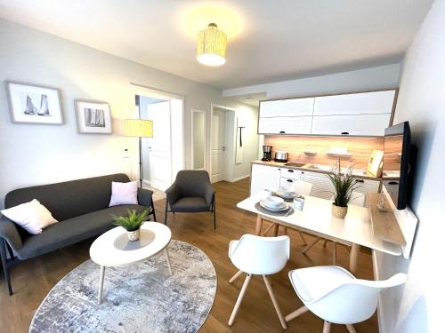 Posezení v ubytování Baltic Lagoon Resort direkt am Meer