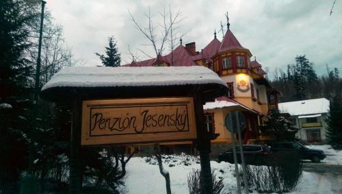 
Penzión Jesenský during the winter
