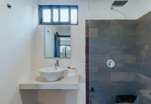 Koupelna v ubytování Hotel Mody Merida