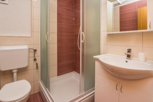 Apartments Galic tesisinde bir banyo