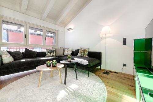 TV a/nebo společenská místnost v ubytování Luxus Penthouse Zentral by A-Appartments