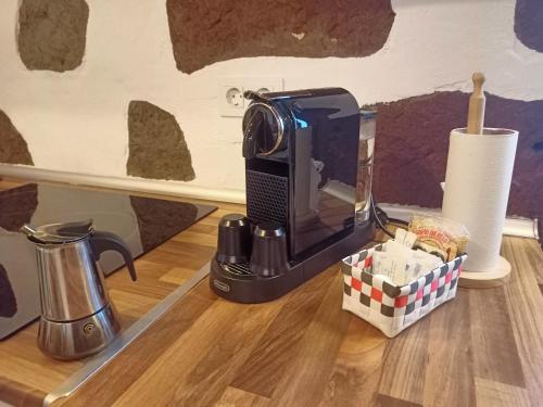 a coffee maker sitting on top of a counter at Casa Leon in Tejeda