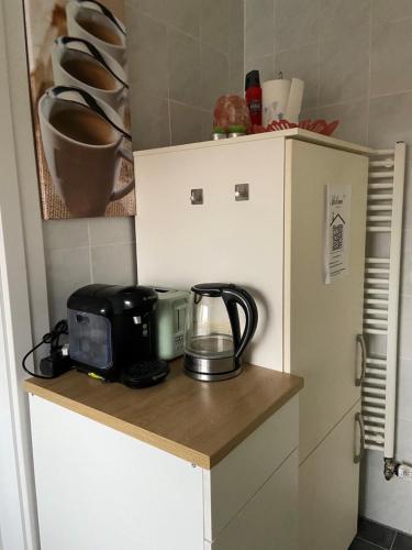 Η κουζίνα ή μικρή κουζίνα στο StarHouse Ferienwohnung Hamburg