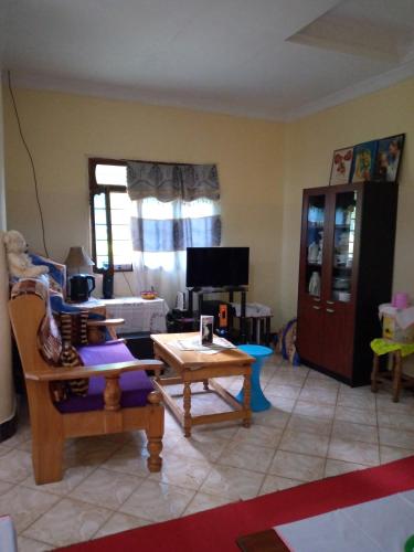 Televisyen dan/atau pusat hiburan di Galapagos Homestay