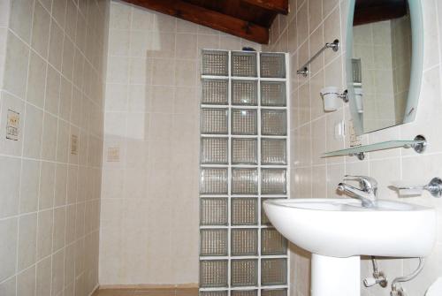 Koupelna v ubytování Doga Apartments