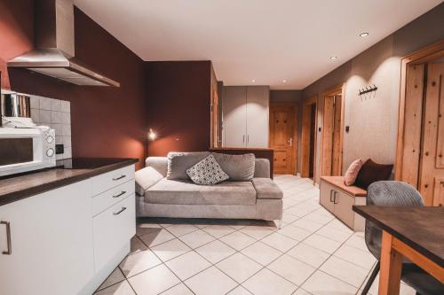 Kuchyň nebo kuchyňský kout v ubytování Residence Montani