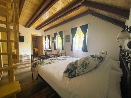 Postel nebo postele na pokoji v ubytování Vila Davidovic-Fruska gora