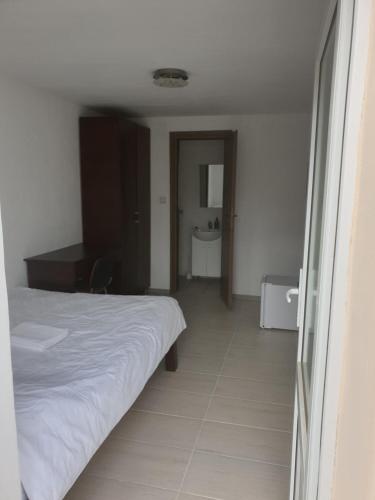 a hotel room with a bed and a bathroom at Vila Dionysos Brasov in Braşov