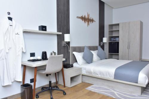 Postel nebo postele na pokoji v ubytování Hotel Stella