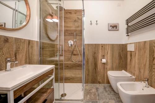 Koupelna v ubytování Residence Rta La Rosa delle Dolomiti