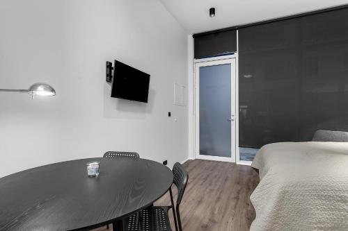 TV a/nebo společenská místnost v ubytování Brand-New Modern Studio