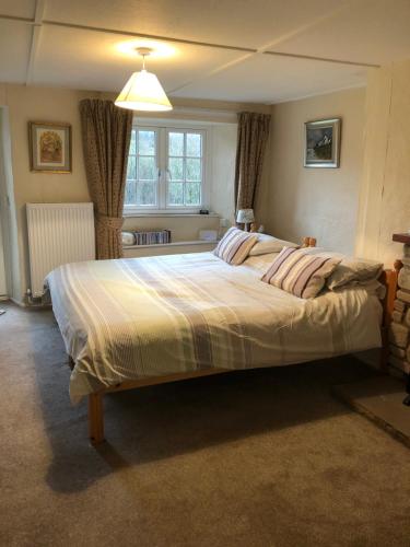 a bedroom with a large bed in a room at Brentor Self-catering in Brentor