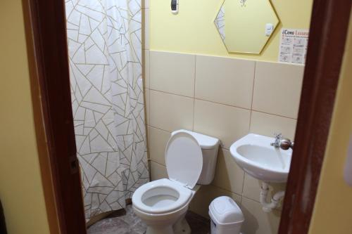 Koupelna v ubytování Hotel Caribe Azul