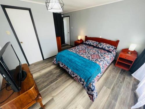 Letto o letti in una camera di Maravillosa Casa Con Piscina y Vista al Mar