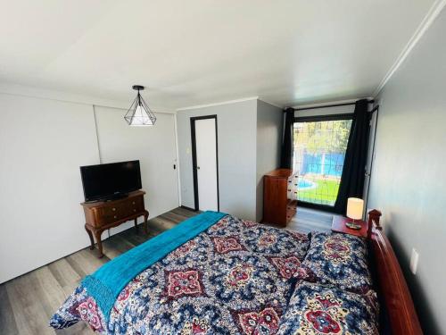 Letto o letti in una camera di Maravillosa Casa Con Piscina y Vista al Mar