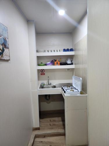 Η κουζίνα ή μικρή κουζίνα στο ALOJAMIENTO El Lago