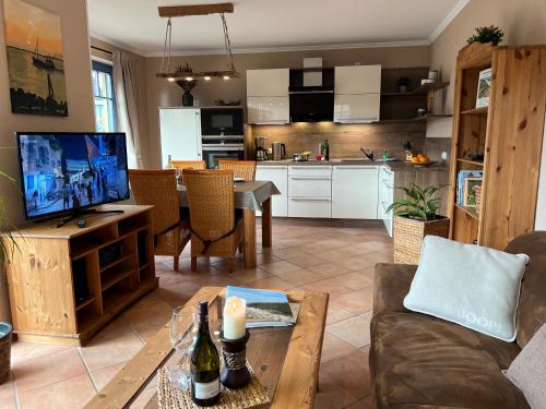 Kuchyň nebo kuchyňský kout v ubytování Ferienwohnung Baumann